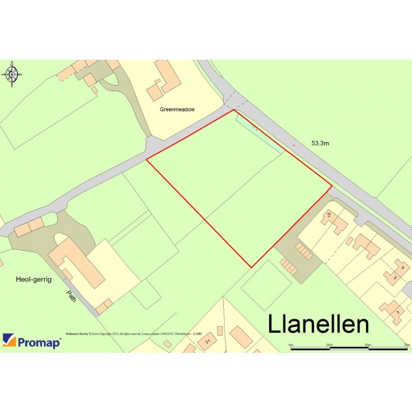 Development land at Llanellen